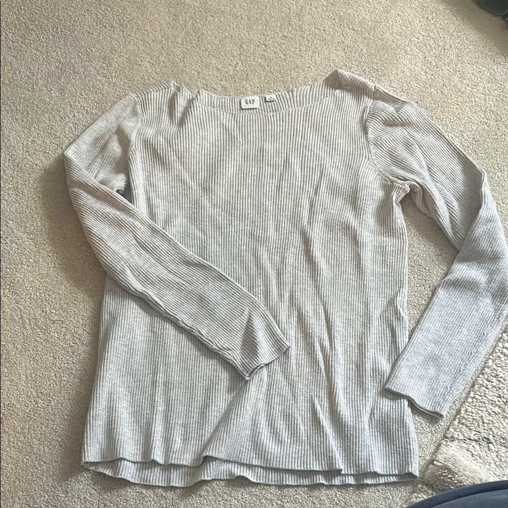 GAP Boatneck Ribbed Long Sleeve Top